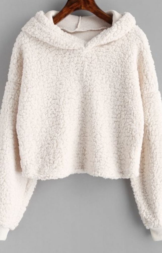 Cropped Sherpa Pullover 🍁